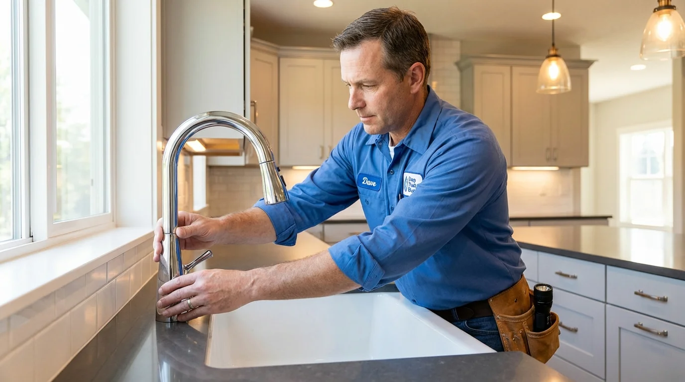 Kitchen faucet installation by Johns Plumbing LLC in Stanfield